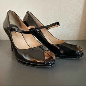 Cole Haan Nike Air High Heel Shoes Slingback Peep Toe Patent Leather